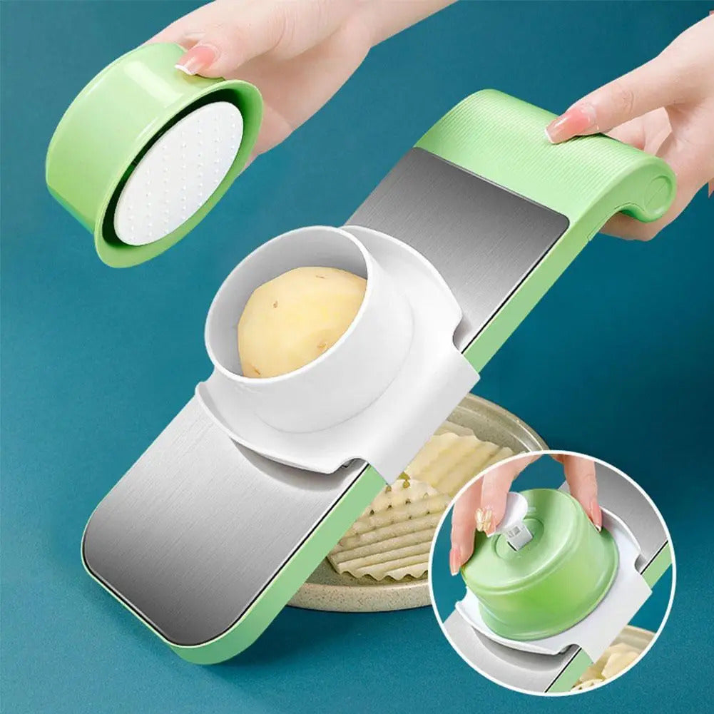 Stainless Steel Multifunctional Vegetable Cutter Grater For Vegetables Slicers Shredders Peeler Carrot Fruit Vegetable Cutting Kitchen Tool.(Random Color )